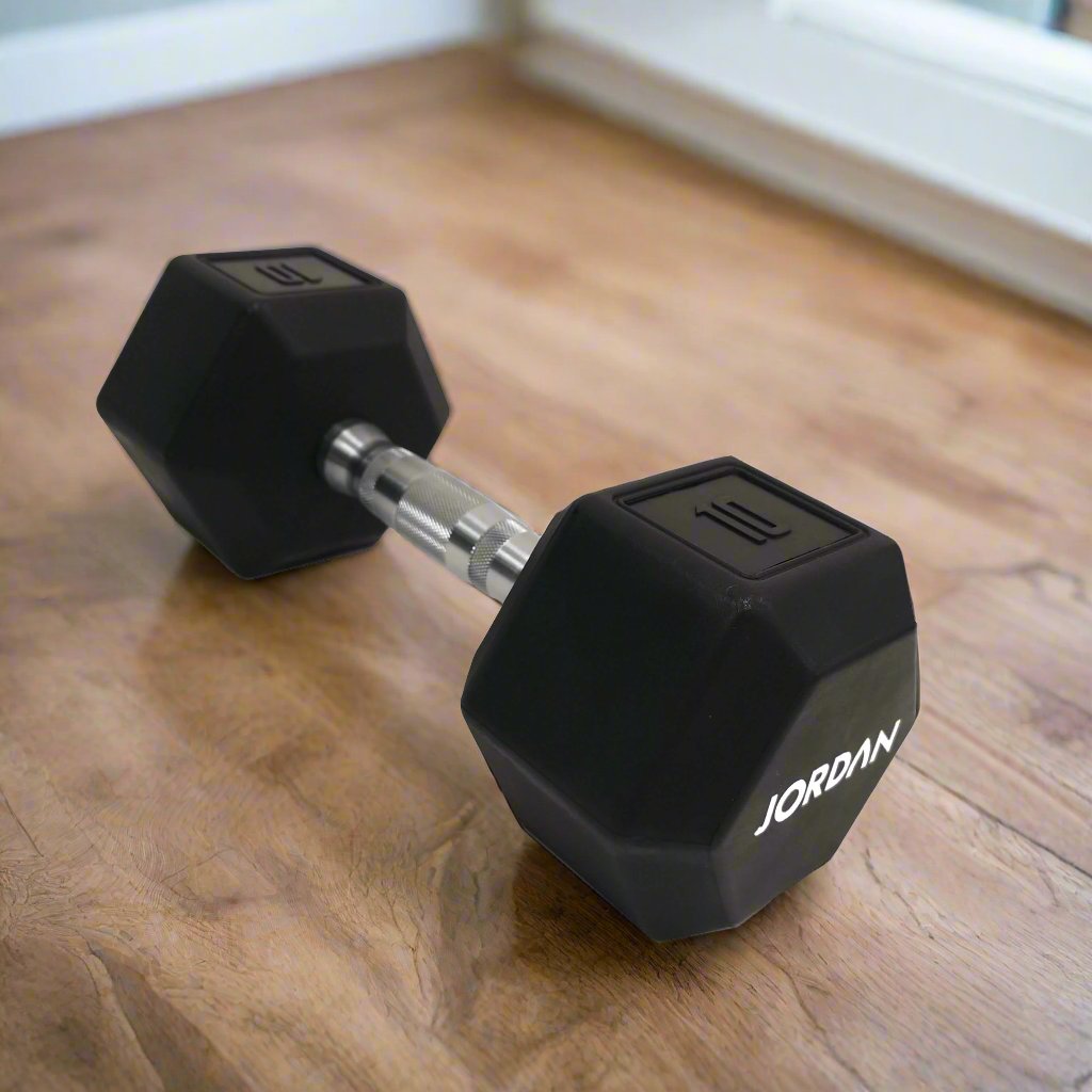 Jordan Urethane HEX Dumbbells – Durable & Anti-Roll Design