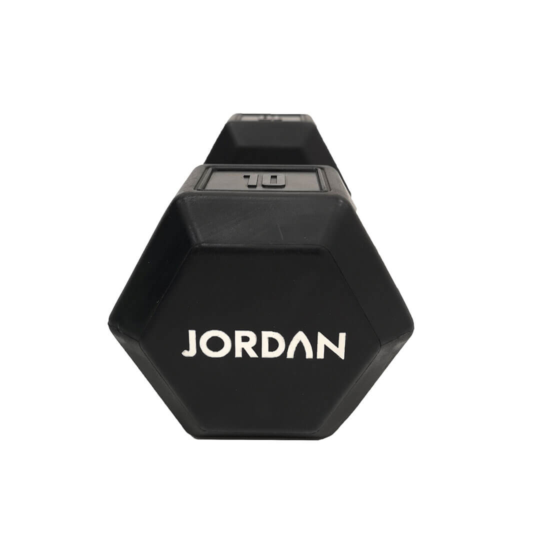 Jordan Urethane HEX Dumbbells – Durable & Anti-Roll Design
