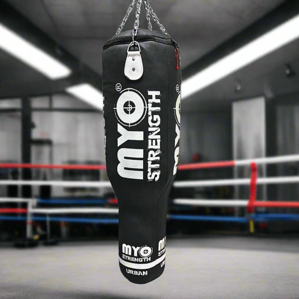 Myo Strength Punch Bag – Angle 4ft Leather, Heavy-Duty